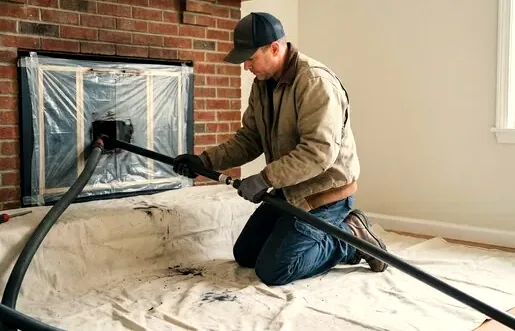 Drop cloths protecting a Westlake Village living room