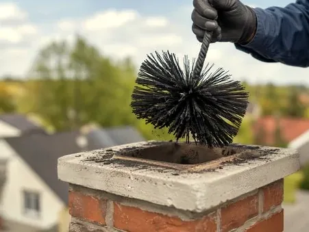 Brush in a flue at a Lake Sherwood home