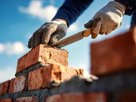 Laying masonry for an outdoor fireplace in the Conejo Valley